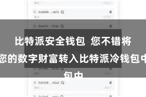 比特派安全钱包  您不错将您的数字财富转入比特派冷钱包中
