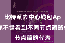 比特派去中心钱包App  你不错看到不同节点简略代表