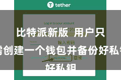 比特派新版  用户只需创建一个钱包并备份好私钥