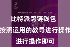 比特派跨链钱包  只需按照运用的教导进行操作即可